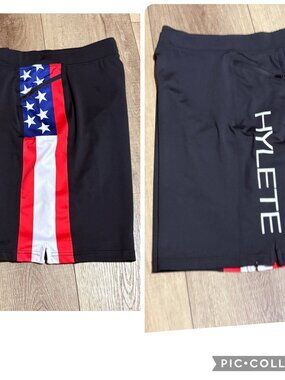 HYLETE Above Knee Gym Shorts Men's Large Patriotic